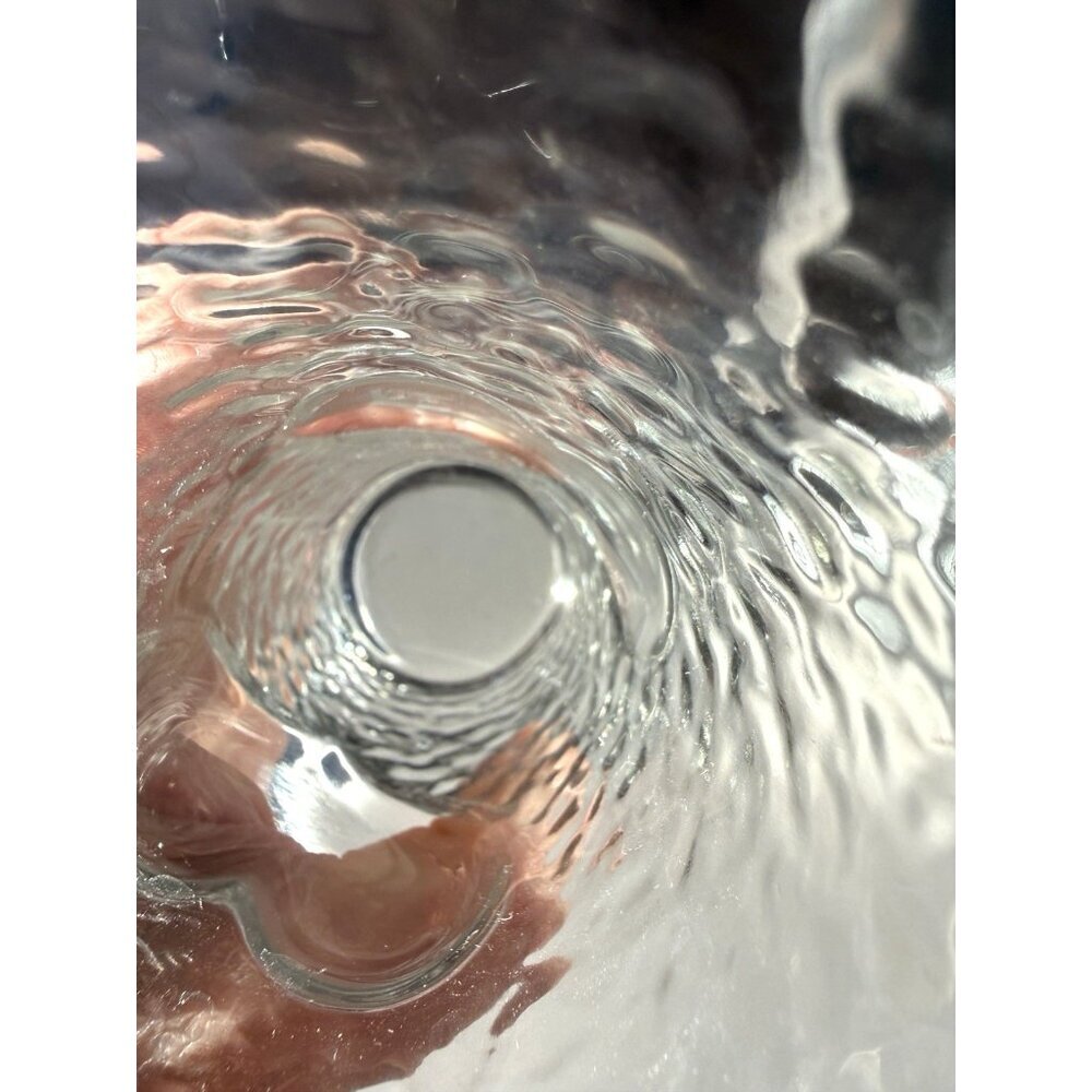 Vintage Anchor Hocking Clear Glass Dimpled Scalloped Edge & Raised Heart Vase - Picture 8 of 8